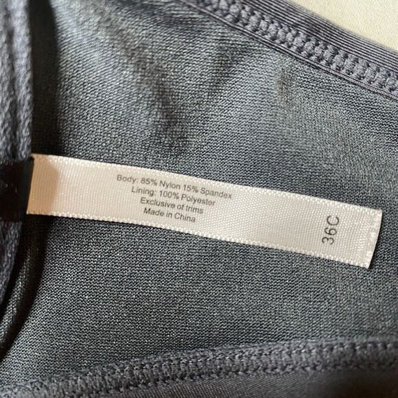 Adore Me Grey Gray Halter Tie Neck Bikini Top Strappy  Swimwear Top Size 36C - Picture 4 of 5